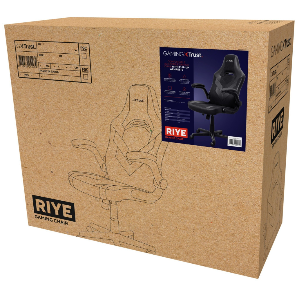 Крісло ігрове Trust GXT703 Riye Black (25128) - зображення 8