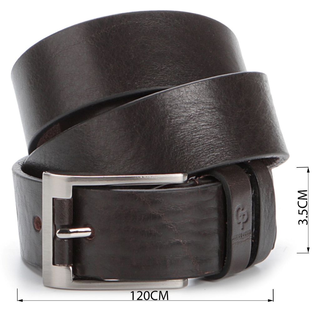 Ремінь Grande Pelle Шкіряний ремінь Коричневий (00776) - зображення 3