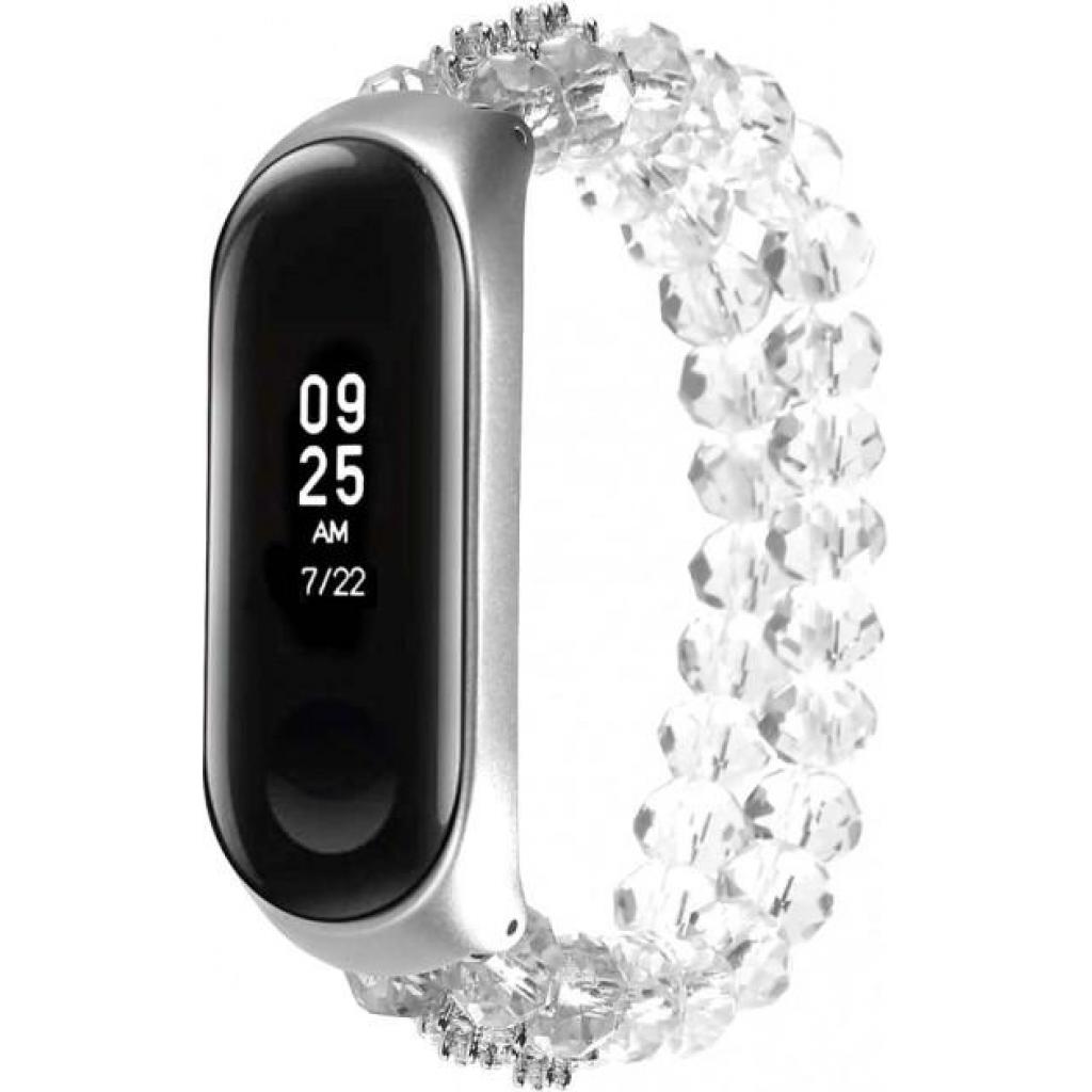 Ремінець до фітнес браслета XoKo Decorative для Xiaomi Mi Band 3/4 Silver (XK-XM-NG-Silver) - зображення 1