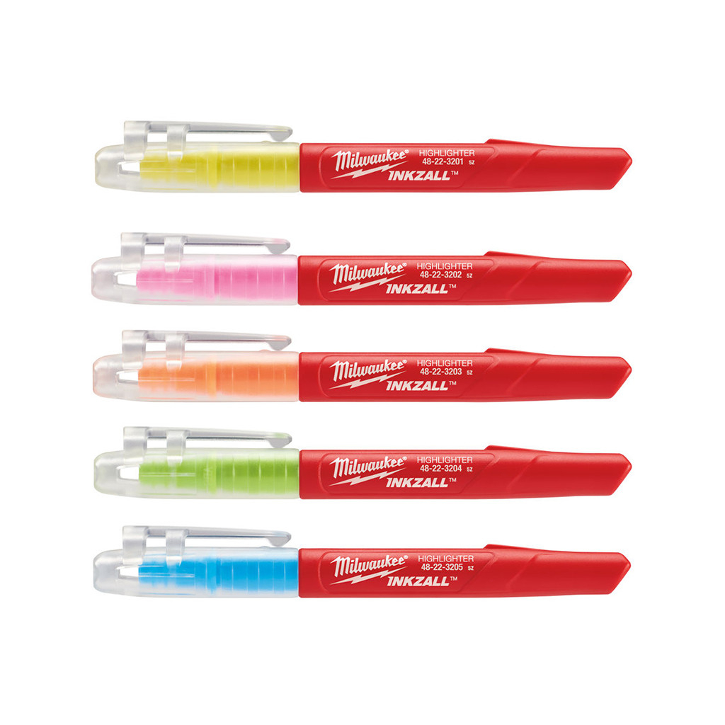 Набір маркерів Milwaukee текстмаркерів InkZAll кольорові, 5шт (48223206) - изображение 1
