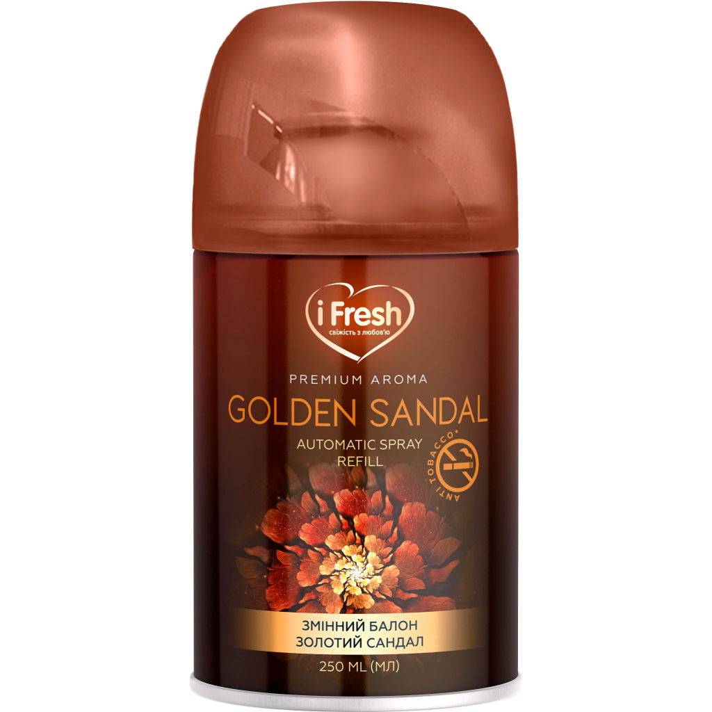Освіжувач повітря iFresh Premium Aroma Golden Sandal Змінний балон 250 мл (4820268100160) - изображение 1