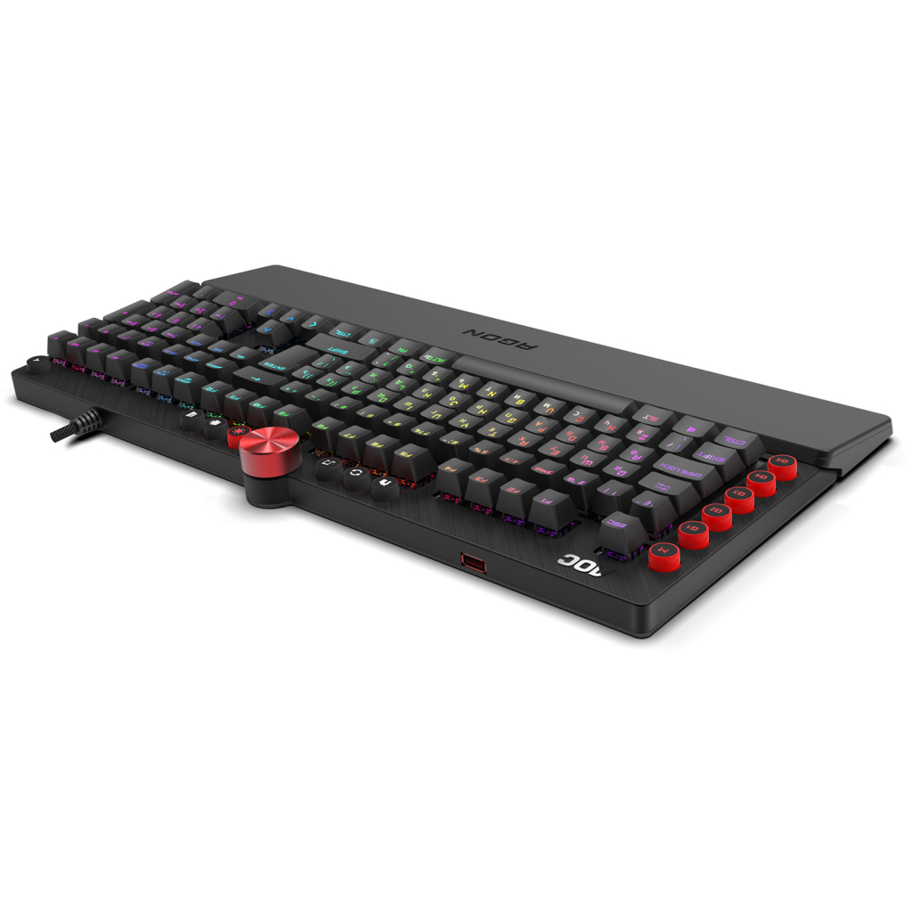 Клавіатура AOC AGK700 RGB Cherry MX Red USB Black (AGK700DR2R) - зображення 7