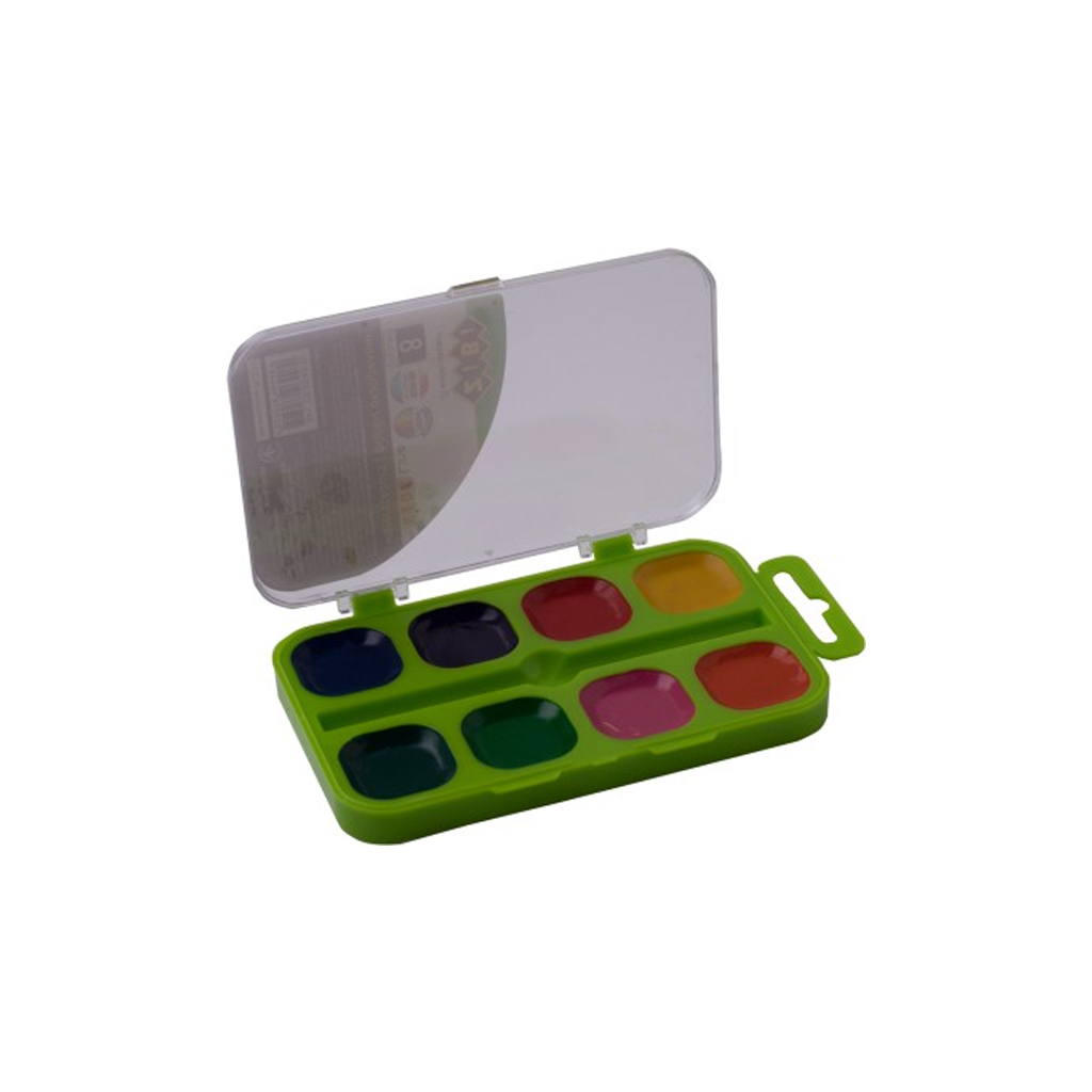 Акварельні фарби ZiBi KIDS Line водорозчинні, 8 кольорів, салатова (ZB.6542-15) - зображення 2