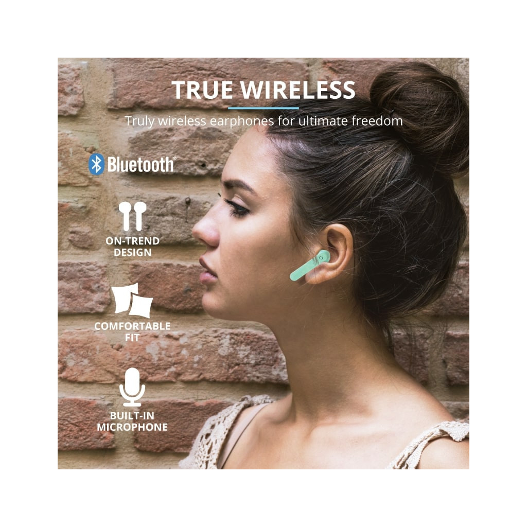 Навушники Trust Primo Touch True Wireless Mic Mint (23781) - зображення 9