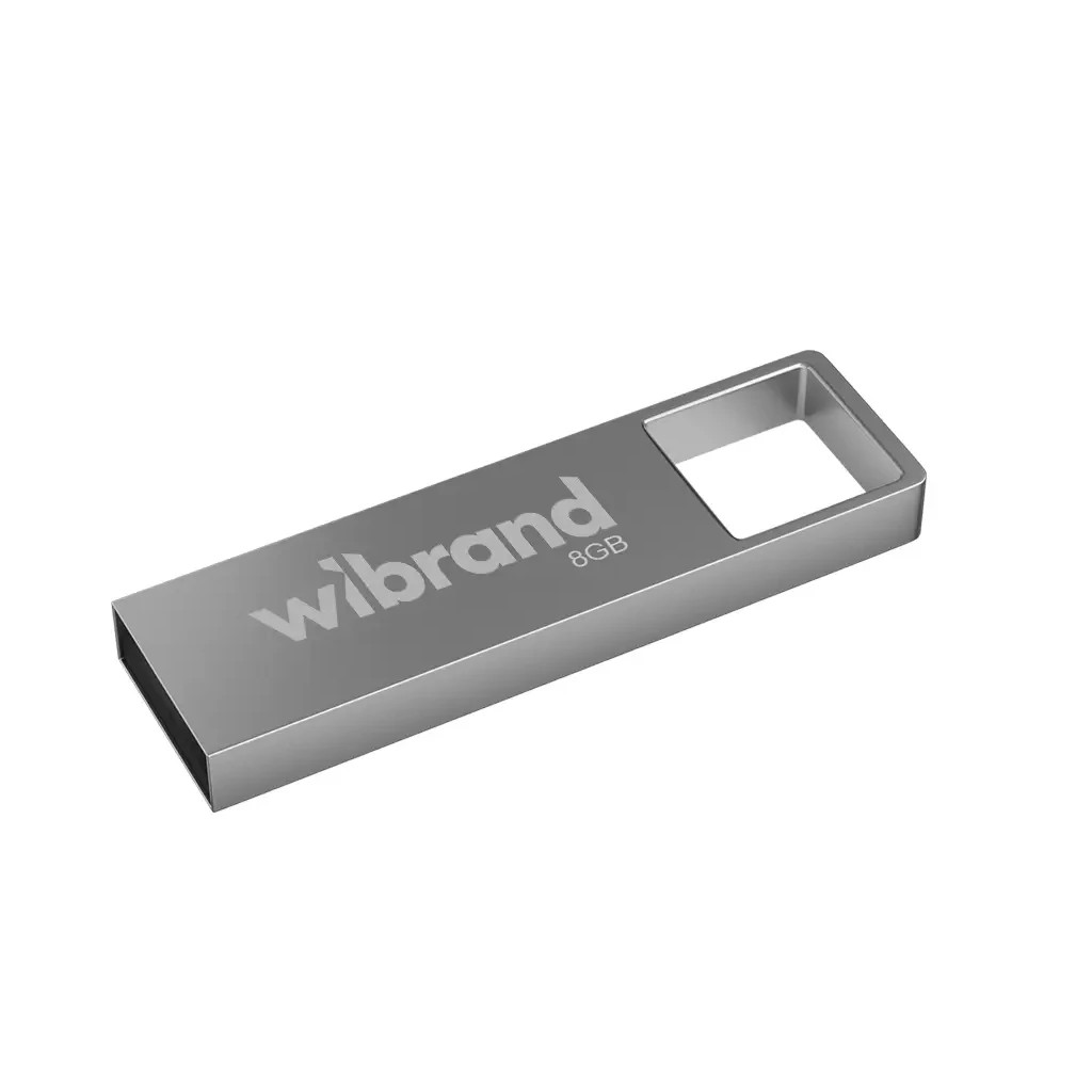 USB флеш накопичувач Wibrand 8GB Shark Silver USB 2.0 (WI2.0/SH8U4S) - зображення 1