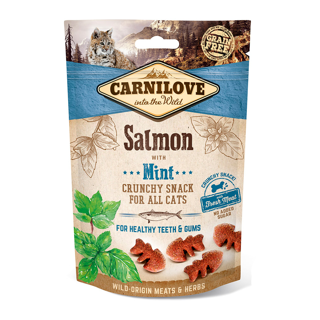 Ласощі для котів Carnilove Crunchy Snack з лососем і м'ятою 50 г (8595602527175) - зображення 1