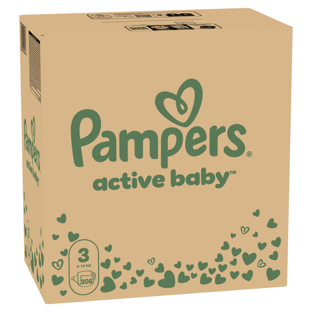 Підгузки Pampers Active Baby Midi Розмір 3 (6-10 кг) 208 шт (8001090910745) - зображення 2