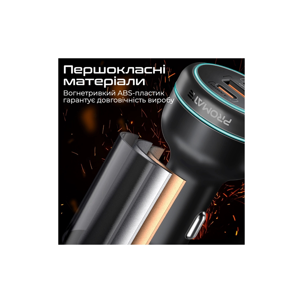 Зарядний пристрій Promate 2xUSB-C PD + USB-A QC3.0 (powerdrive-230) - зображення 7