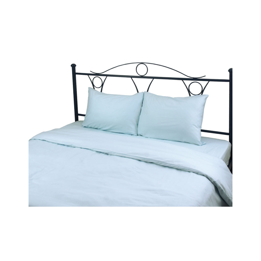 Постільна білизна Руно Сатин блакитна полуторна (1.137К_Блакитний) - зображення 1