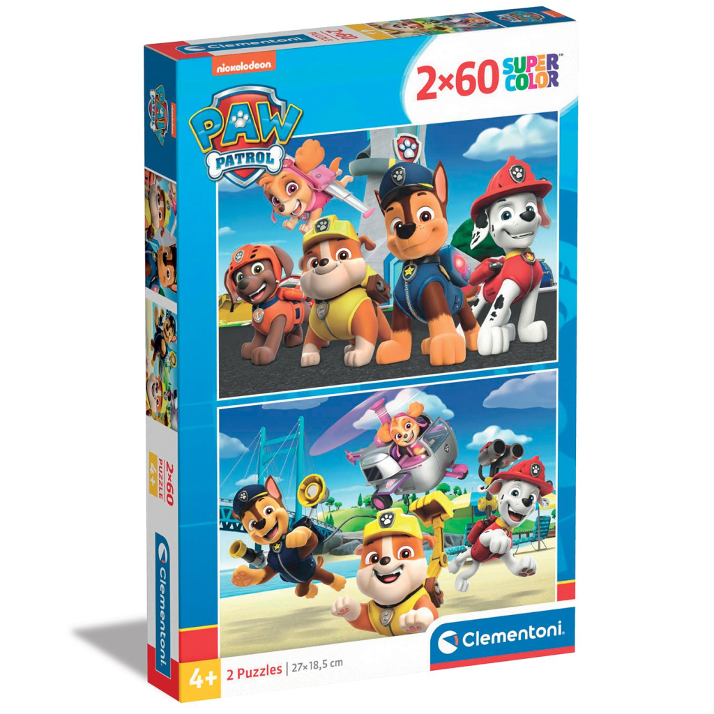 Пазл Clementoni 2 в 1 Paw Patrol. New, 2 по 60 елементів (21623) - зображення 1