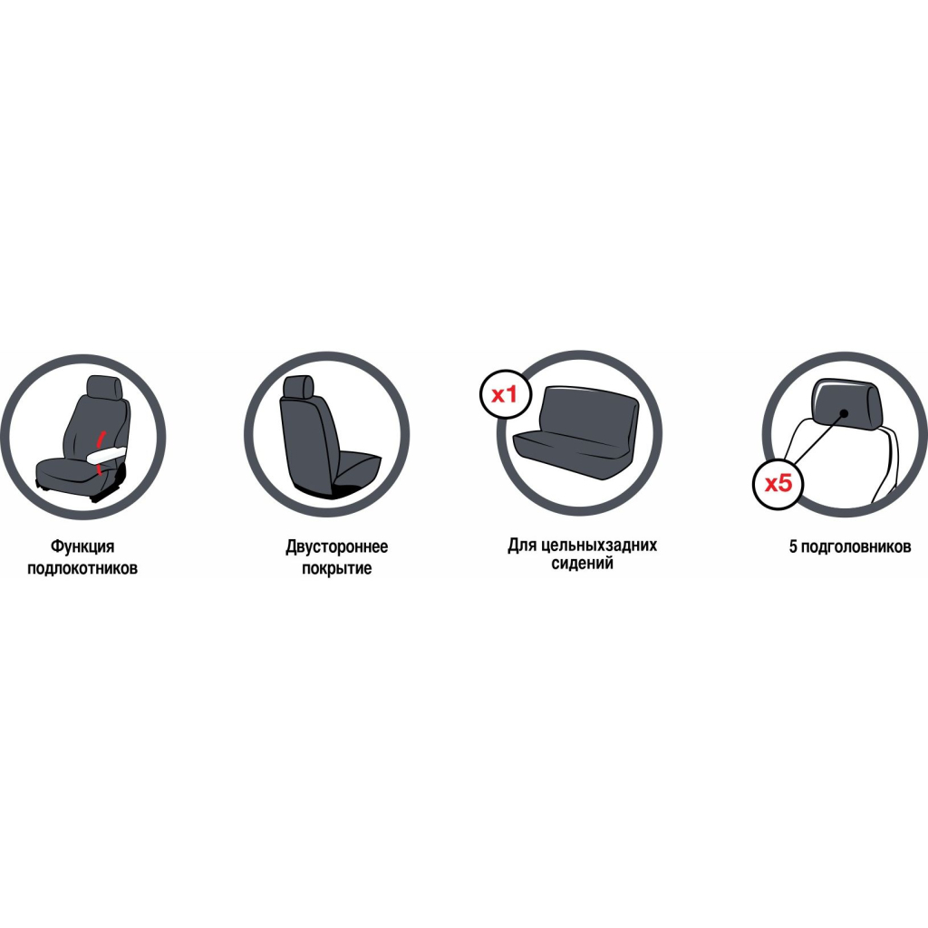 Чохли на сидіння PUFI RAPSODY сірий (330255) - зображення 2