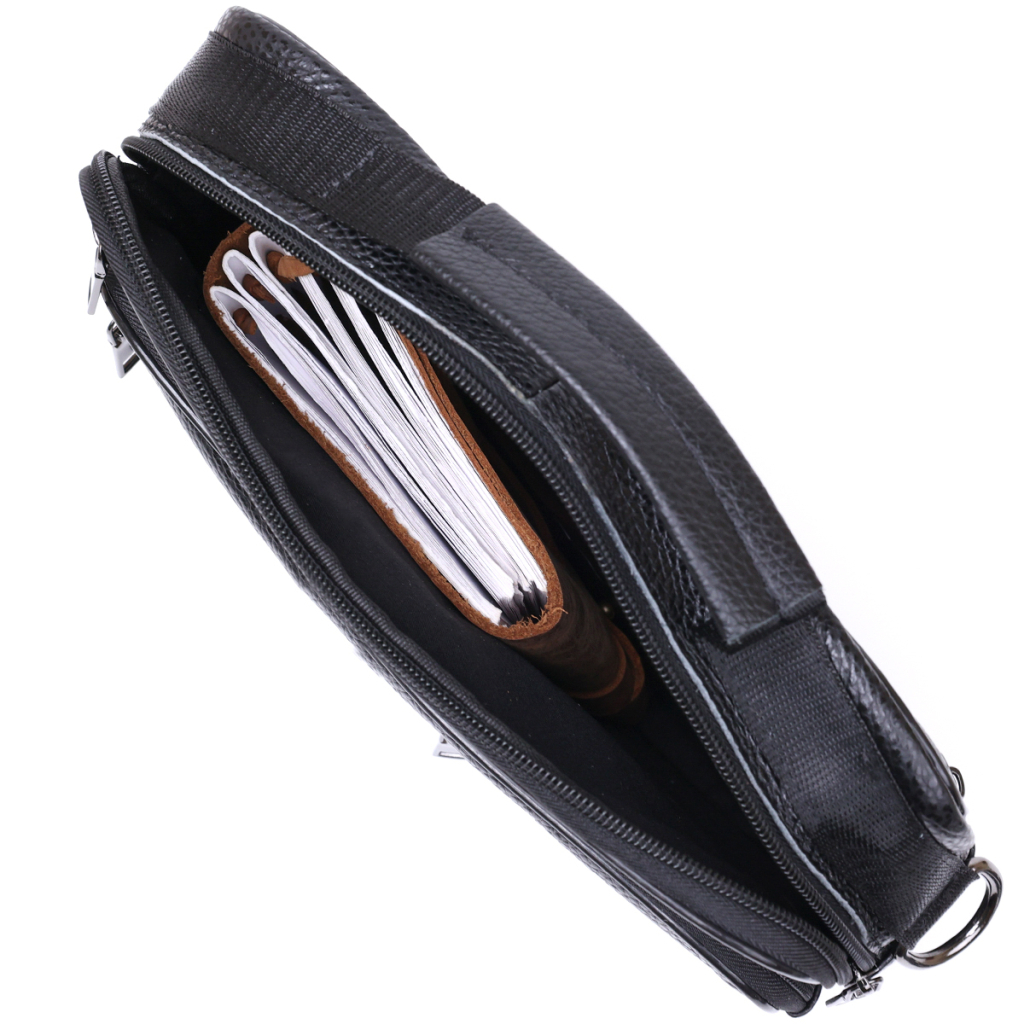 Сумка Vintage Шкіряна чоловіча Чорна (20669) - зображення 6