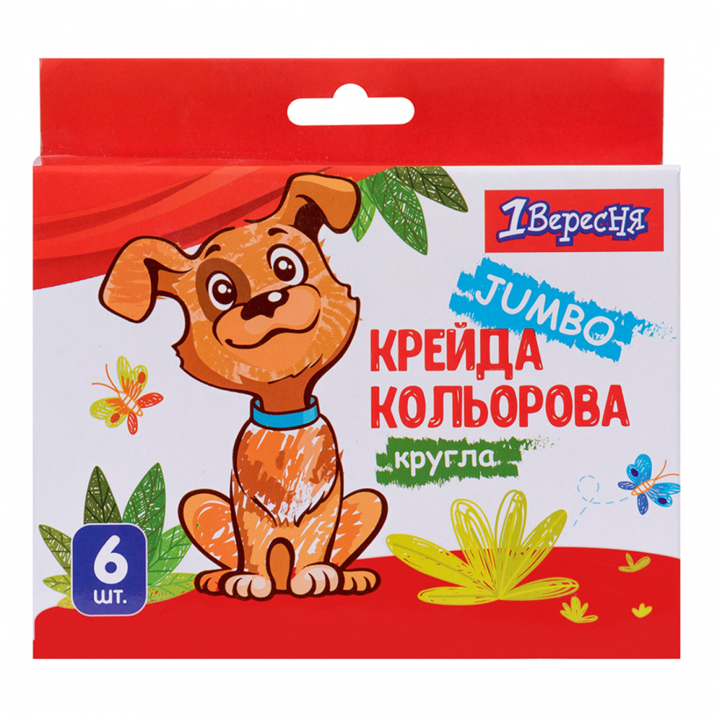 Крейда Yes кольорова Zoo Land 6 шт JUMBO (400440) - зображення 1