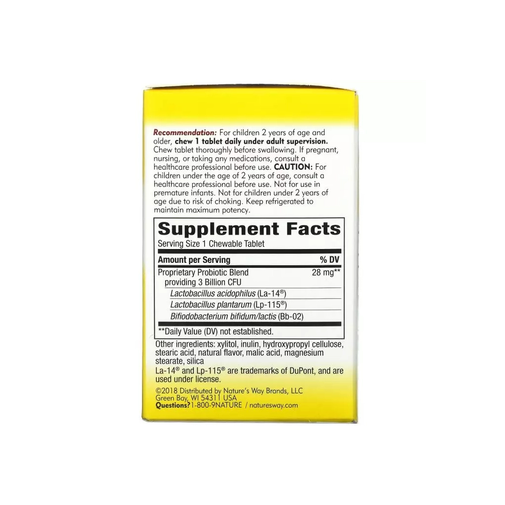 Пробіотики Nature's Way Пробіотики для дітей від 2 до 12 років, 3 млрд КУО, смак вишні (NWY-11035) - зображення 2