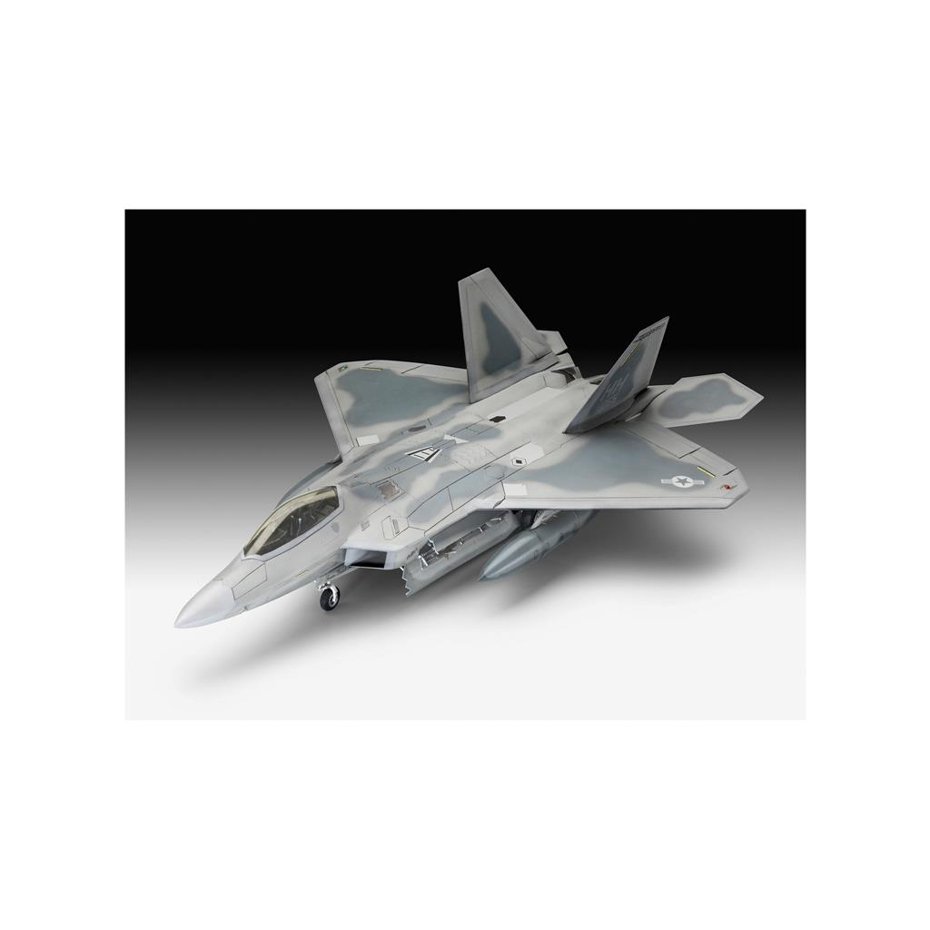 Збірна модель Revell Літак Lockheed Martin F-22A Raptor рівень 4 масштаб 1:72 (RVL-63858) - изображение 10
