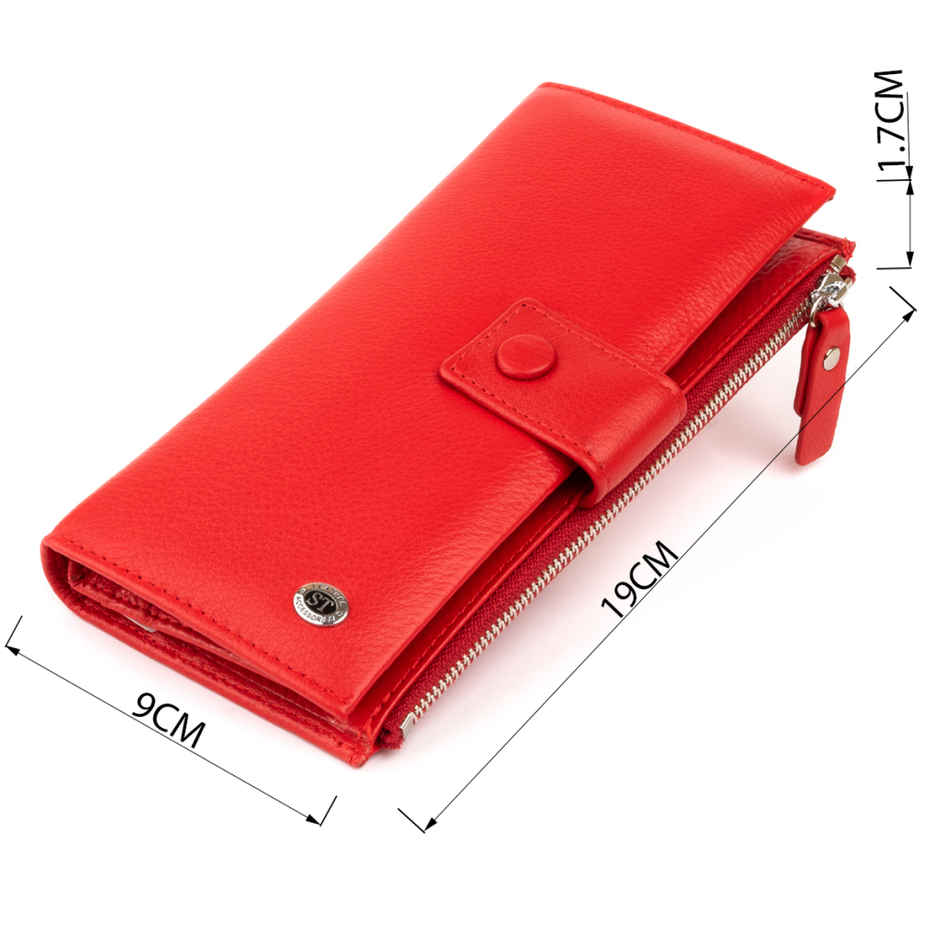 Гаманець ST Leather Шкіряний Червоний (19281) - зображення 3