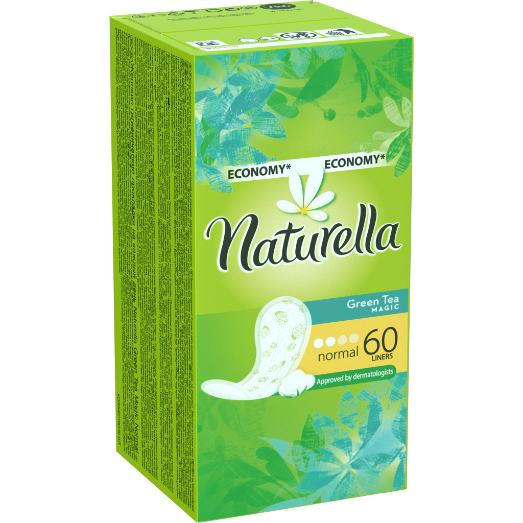 Щоденні прокладки Naturella Green Tea Magic Normal 60 шт (4015400481867) - зображення 1
