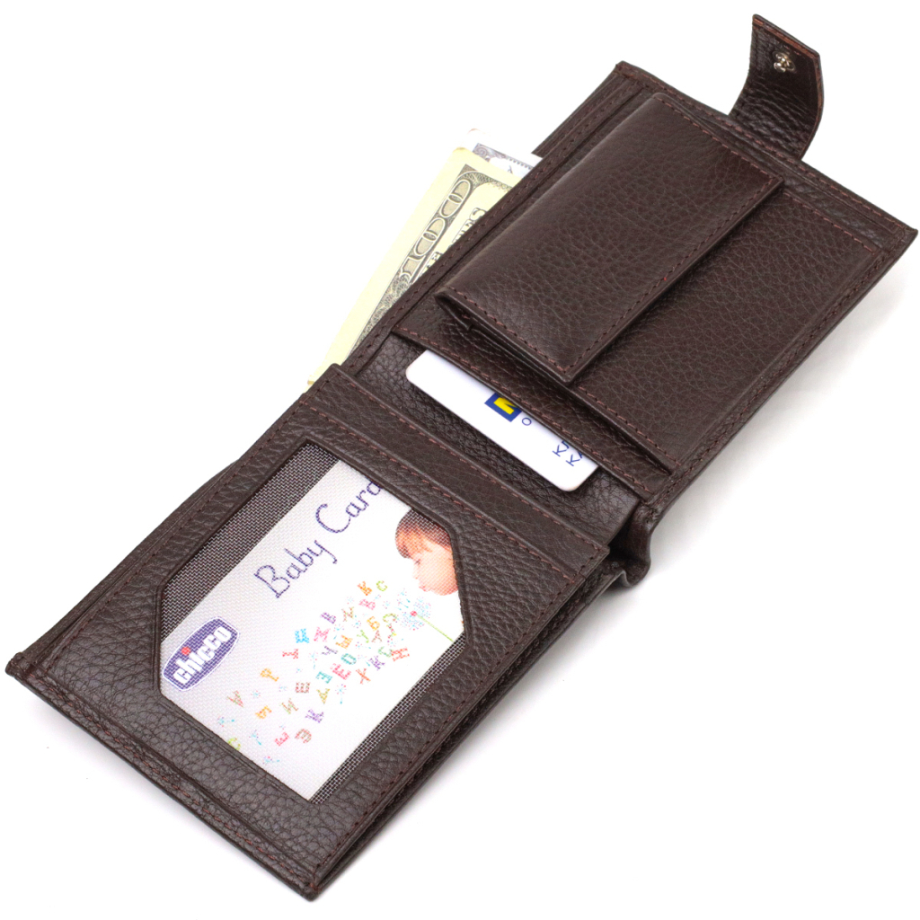 Гаманець Canpellini З натуральної шкіри флотар Коричневий (21944) - зображення 4