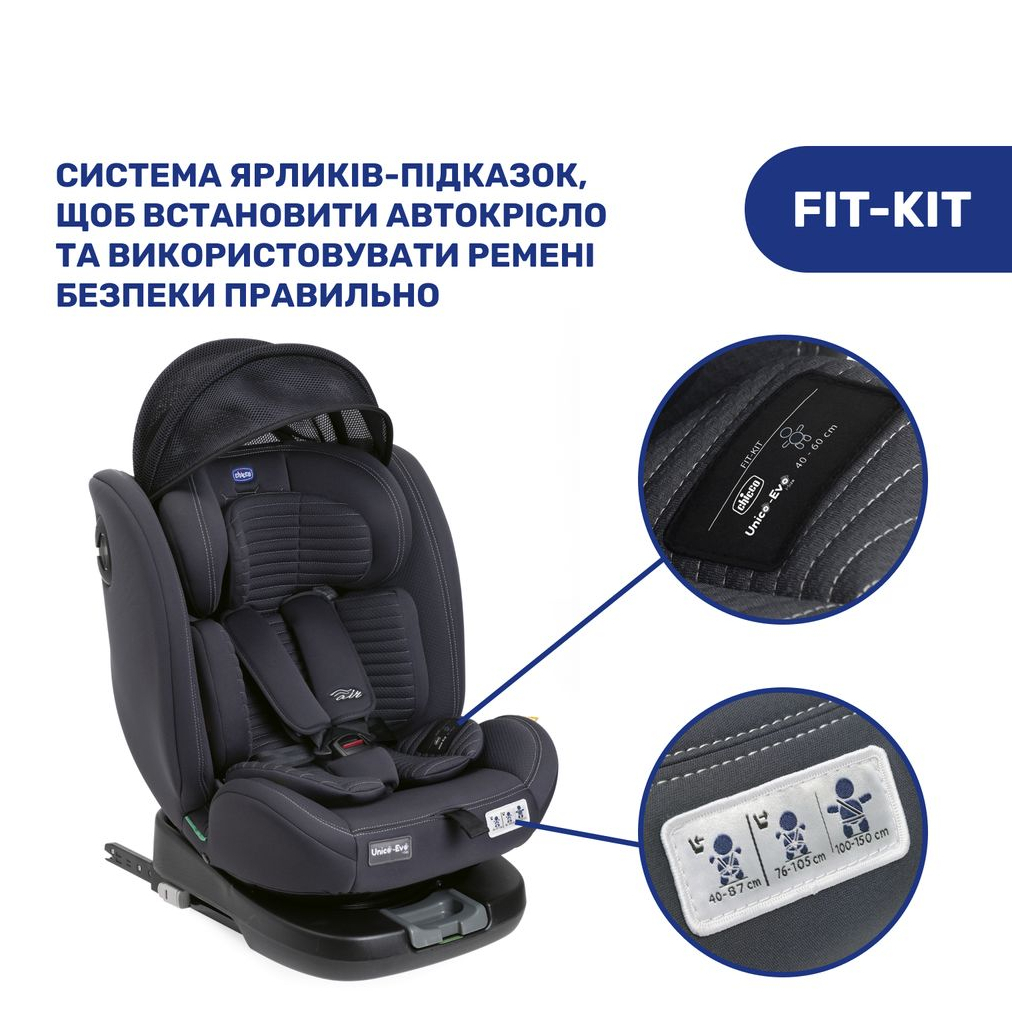 Автокрісло Chicco Unico Evo Air i-Size Сіре (87031.21) - зображення 6