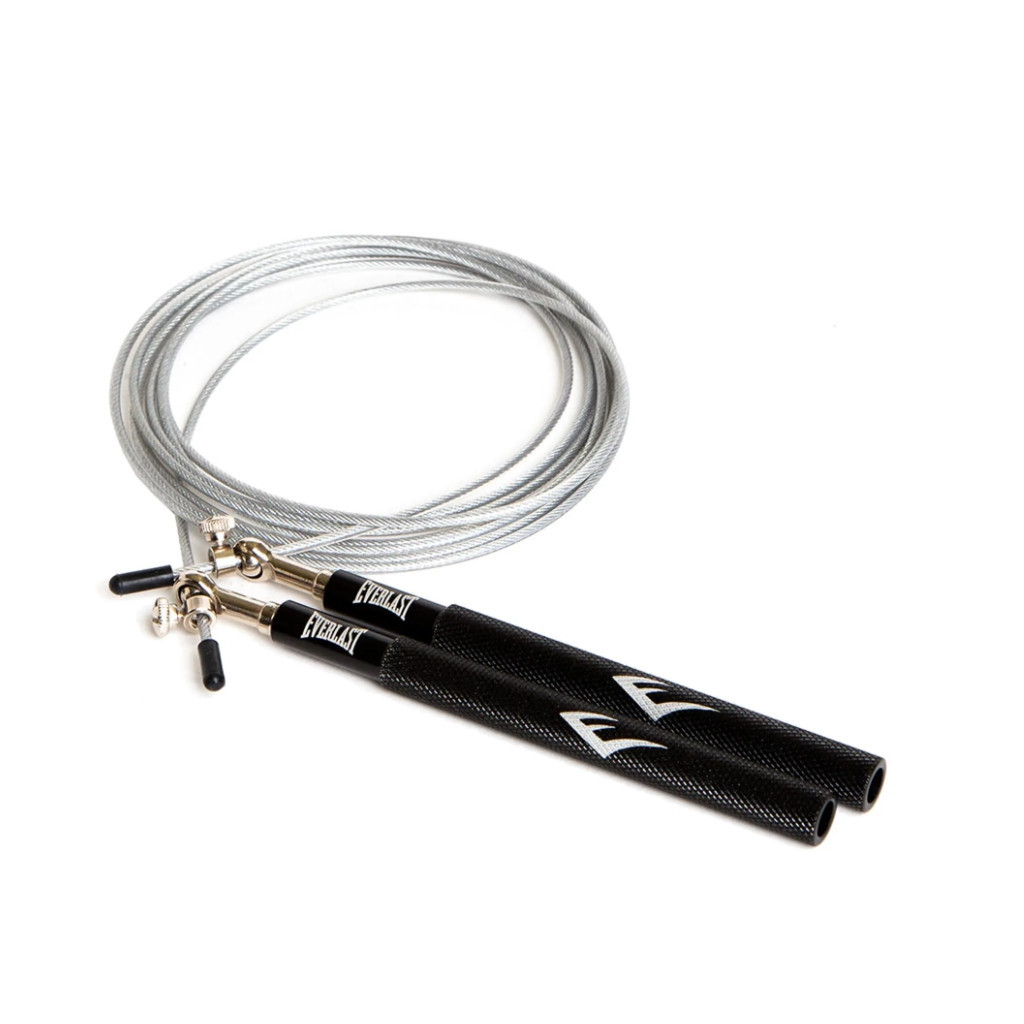 Скакалка Everlast Aluminum Speed Pore 883390-70-8 Чорна 274 см (009283606152) - зображення 1