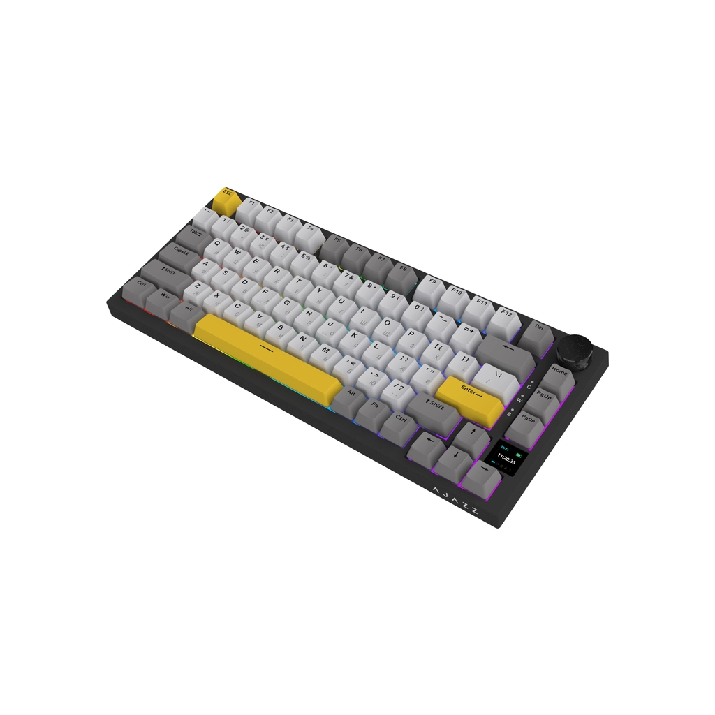 Клавіатура Ajazz AK820 Pro Flying Fish Switch Black RGB USB/Wireless/Bluetooth UA Black (AK820PRO-FF-BGY) - зображення 6