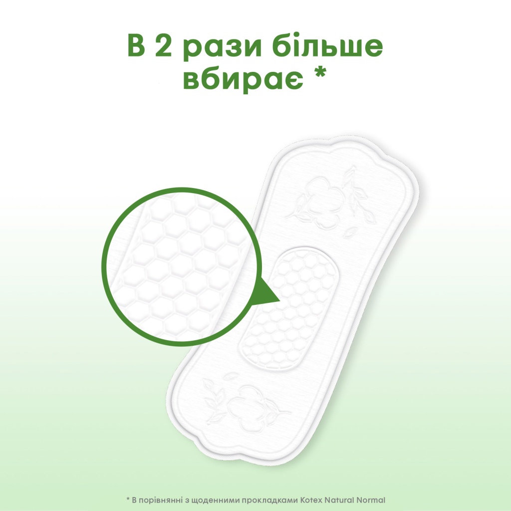 Щоденні прокладки Kotex Natural Normal+ 18 шт. (5029053548968) - зображення 4