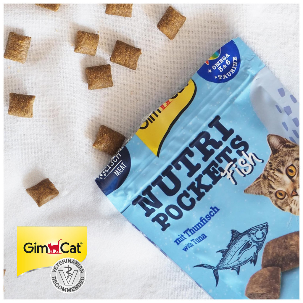 Ласощі для котів GimCat Nutri Pockets Fish Тунець 60 г (4002064419633) - изображение 5