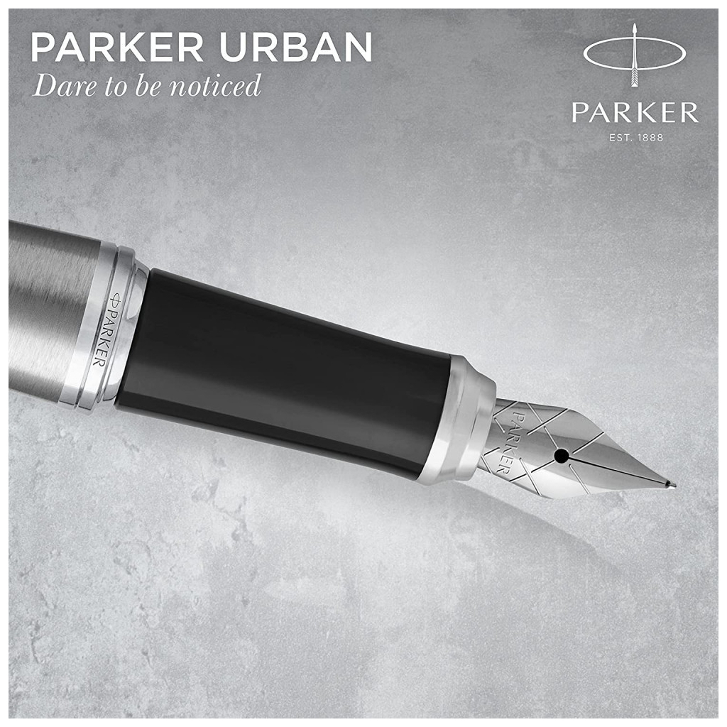 Ручка пір'яна Parker URBAN 17 Metro Metallic CT FP M (30 312) - изображение 7