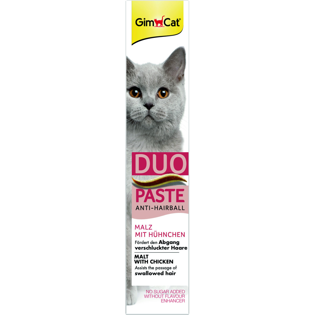 Паста для тварин GimCat DUO PASTE Anti-hairball malt with chicken мальт та курка 50 г (4002064427201) - изображение 2