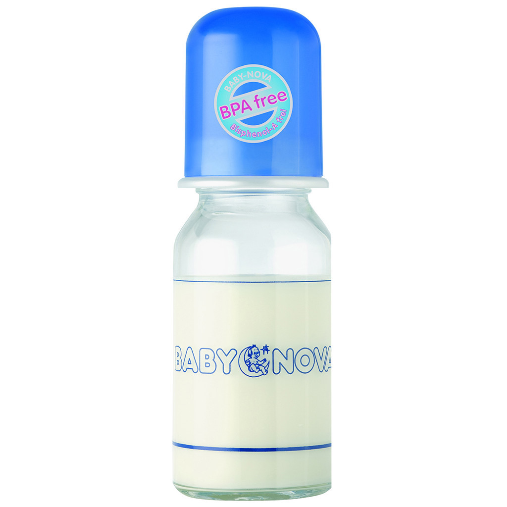 Пляшечка для годування Baby-Nova скляна 125 мл (3960310) - зображення 1