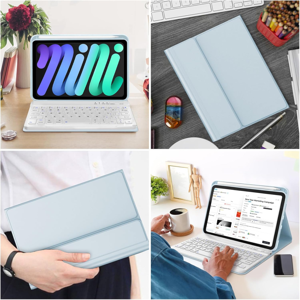 Чохол до планшета BeCover with keyboard Apple iPad Pro 11" M4 2024 Light Blue (713000) - изображение 8