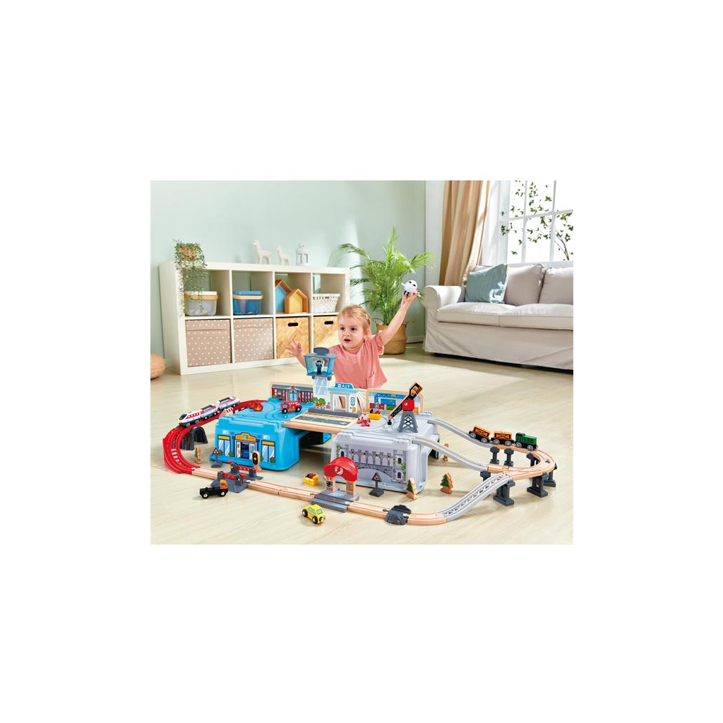 Залізниця Hape у контейнері 80 елементів (E3773) - зображення 3