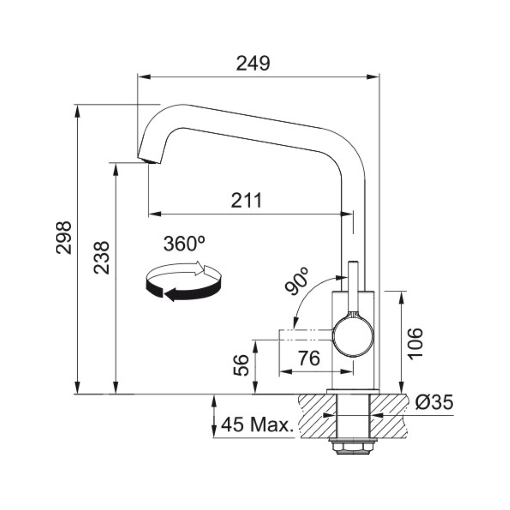 Змішувач Franke Lina U (115.0728.474) - зображення 4