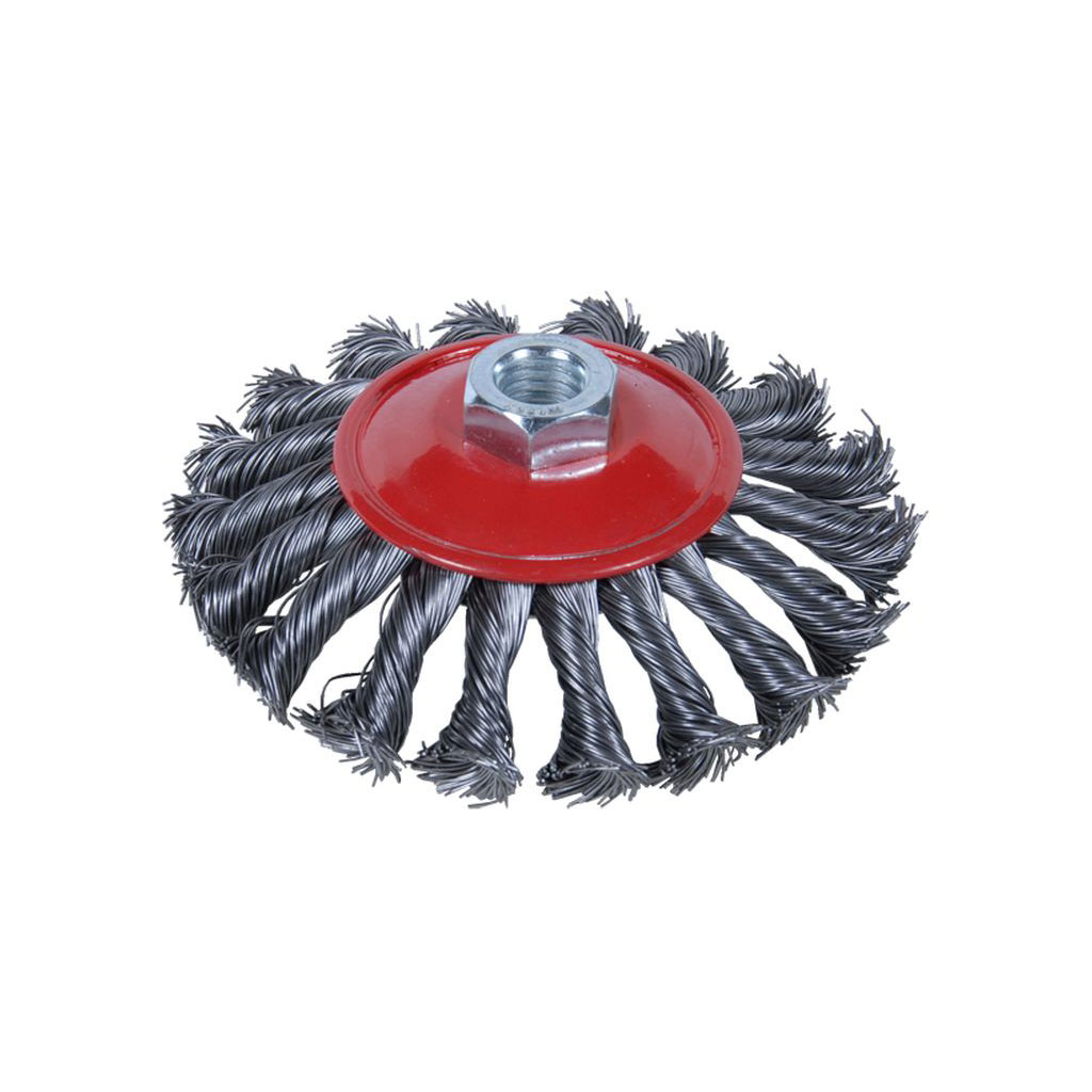 Щітка для електроінструменту Sigma дротяна конусоподібна 115мм М14x2мм сталева кручена 9024111 (9024111) - зображення 1