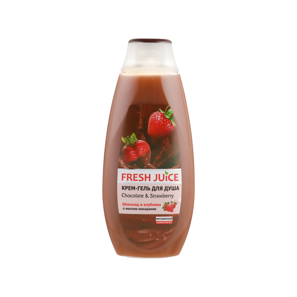 Гель для душу Fresh Juice Chocolate & Strawberry 400 мл (4823015936081) - зображення 1