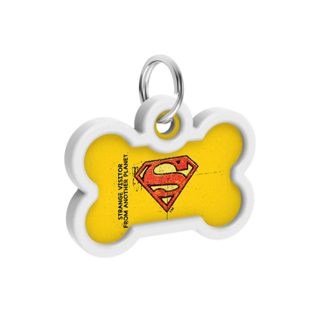 Адресник для тварин WAUDOG Smart ID з QR паспортом "Супермен вінтаж" кістка 40х28 мм (0640-1011) - изображение 4