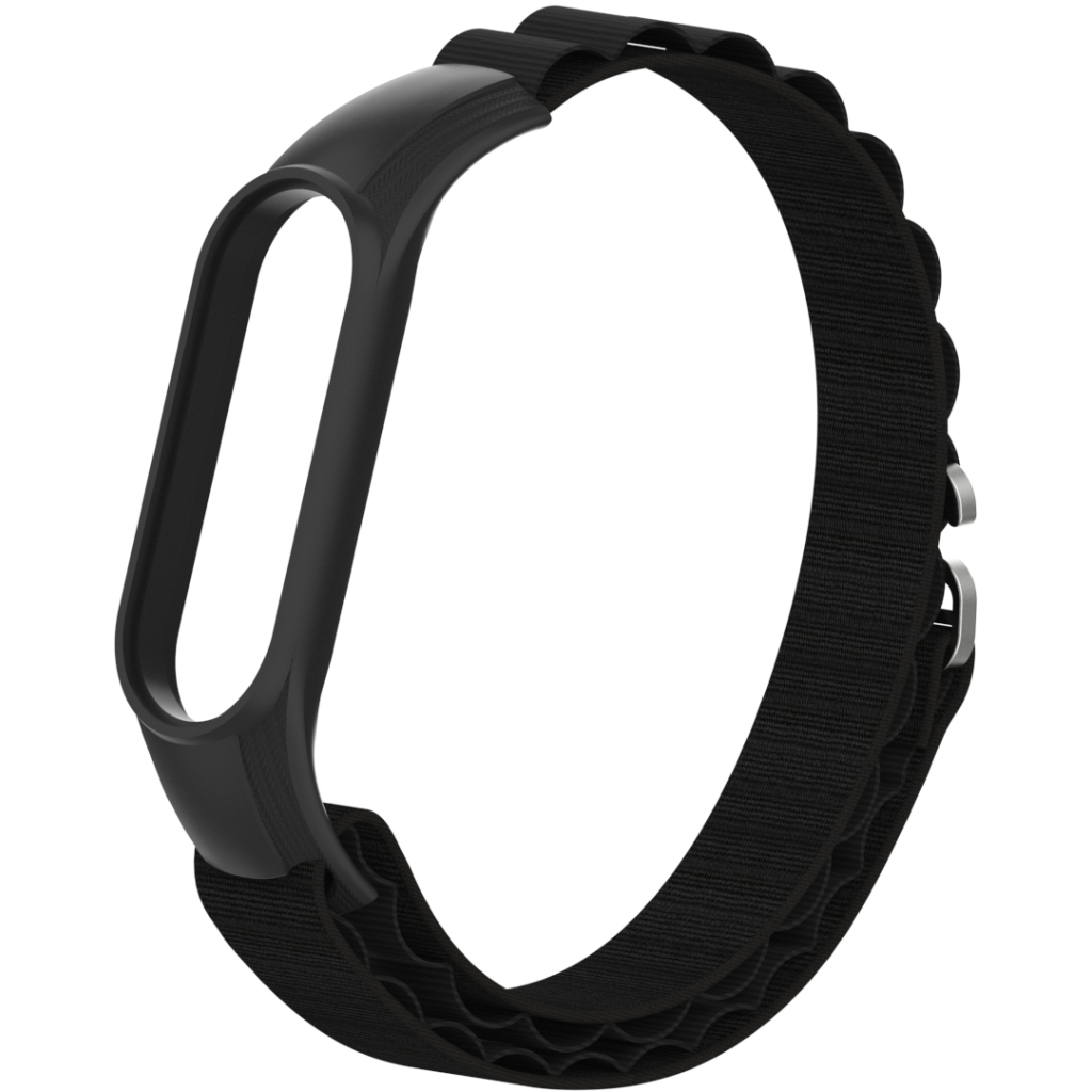 Ремінець до фітнес браслета Armorstandart AlpinaStyle Band для Xiaomi Mi Band 7/6/5/4 Black (ARM64987) - зображення 1