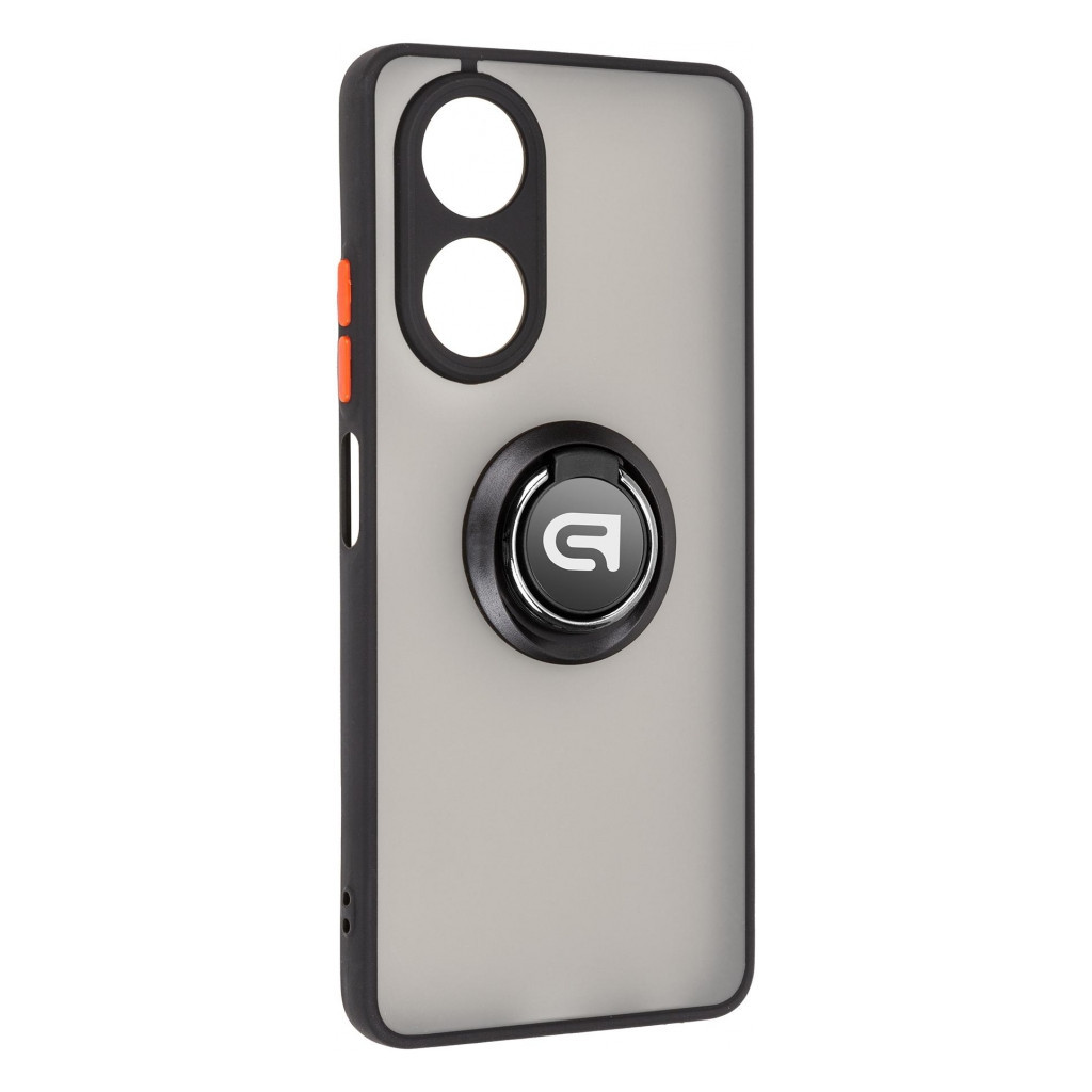 Чохол до мобільного телефона Armorstandart Frosted Matte Ring OPPO A58 4G Black (ARM72703) - зображення 1