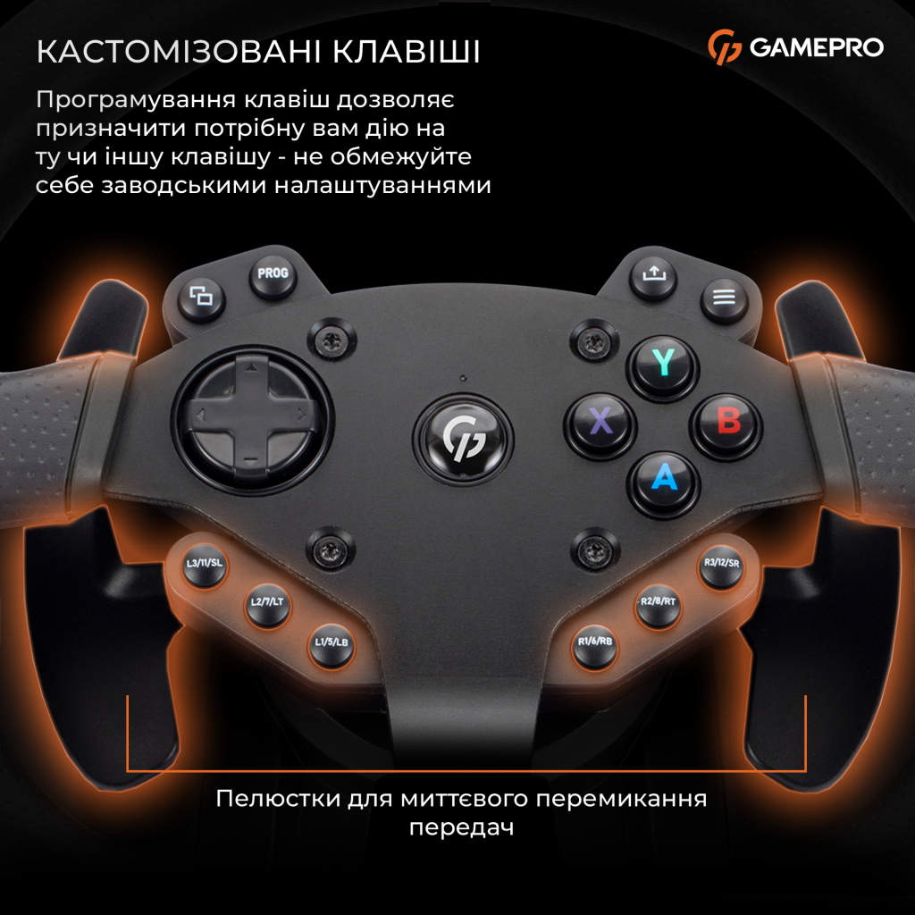 Кермо GamePro RW575PM з педалями та коробкою передач XBOXONE/PS4/PS3/PC/SWITCH (RW575PM) - зображення 15