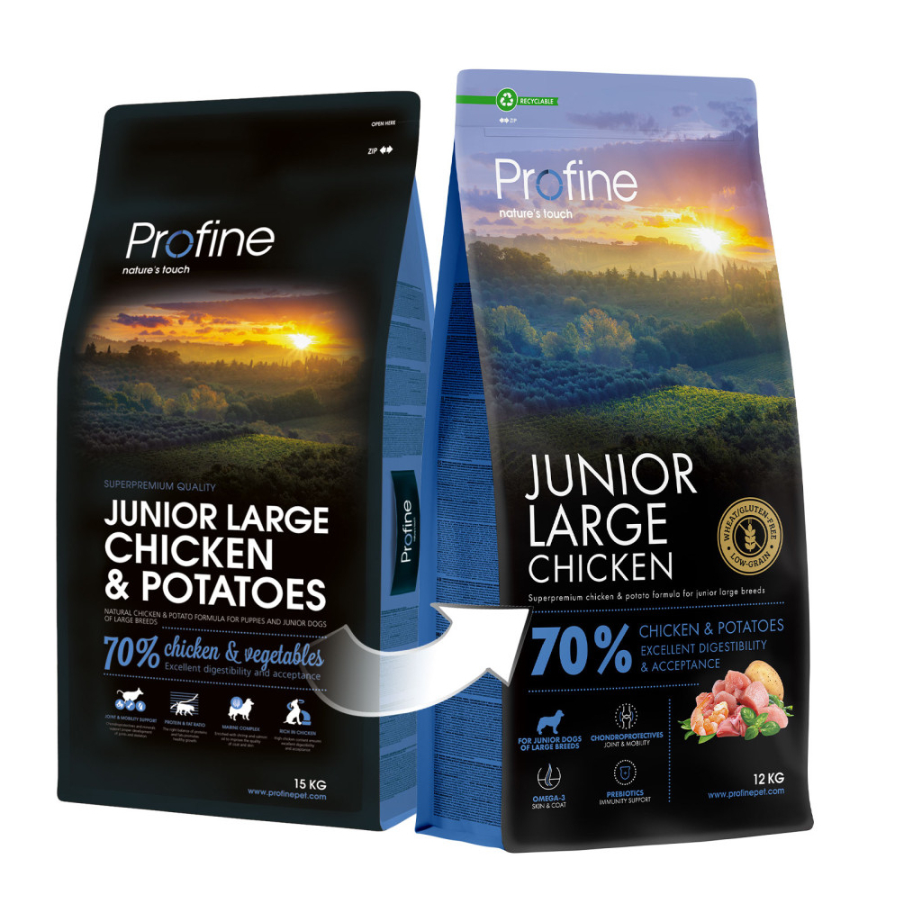 Сухий корм для собак Profine Junior Large Chicken and Potatoes для цуценят та юніорів великих порід 12 кг (8595602569960) - зображення 3