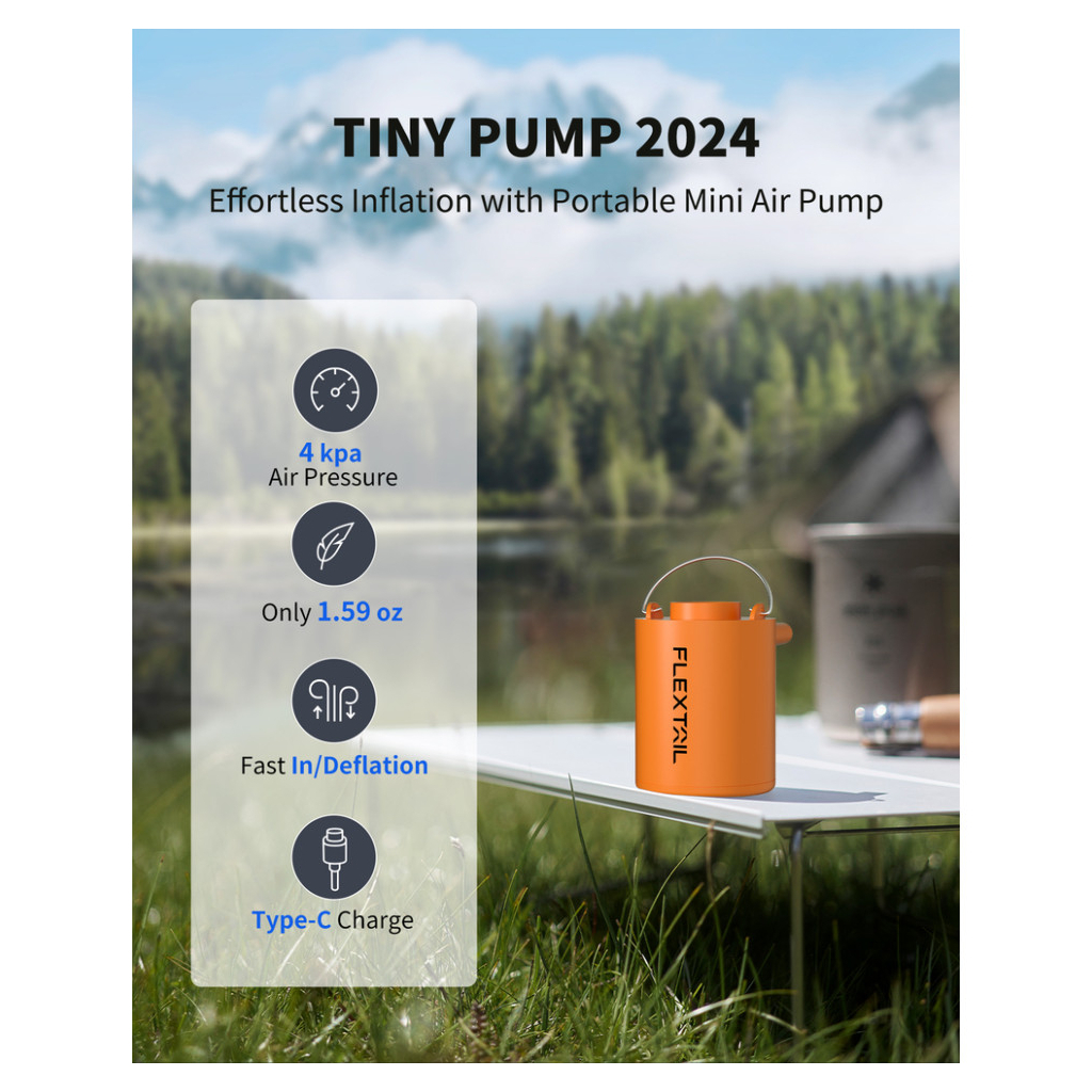 Насос для надувних меблів Flextail Tiny Pump, помаранчевий (6975755961378) - зображення 3