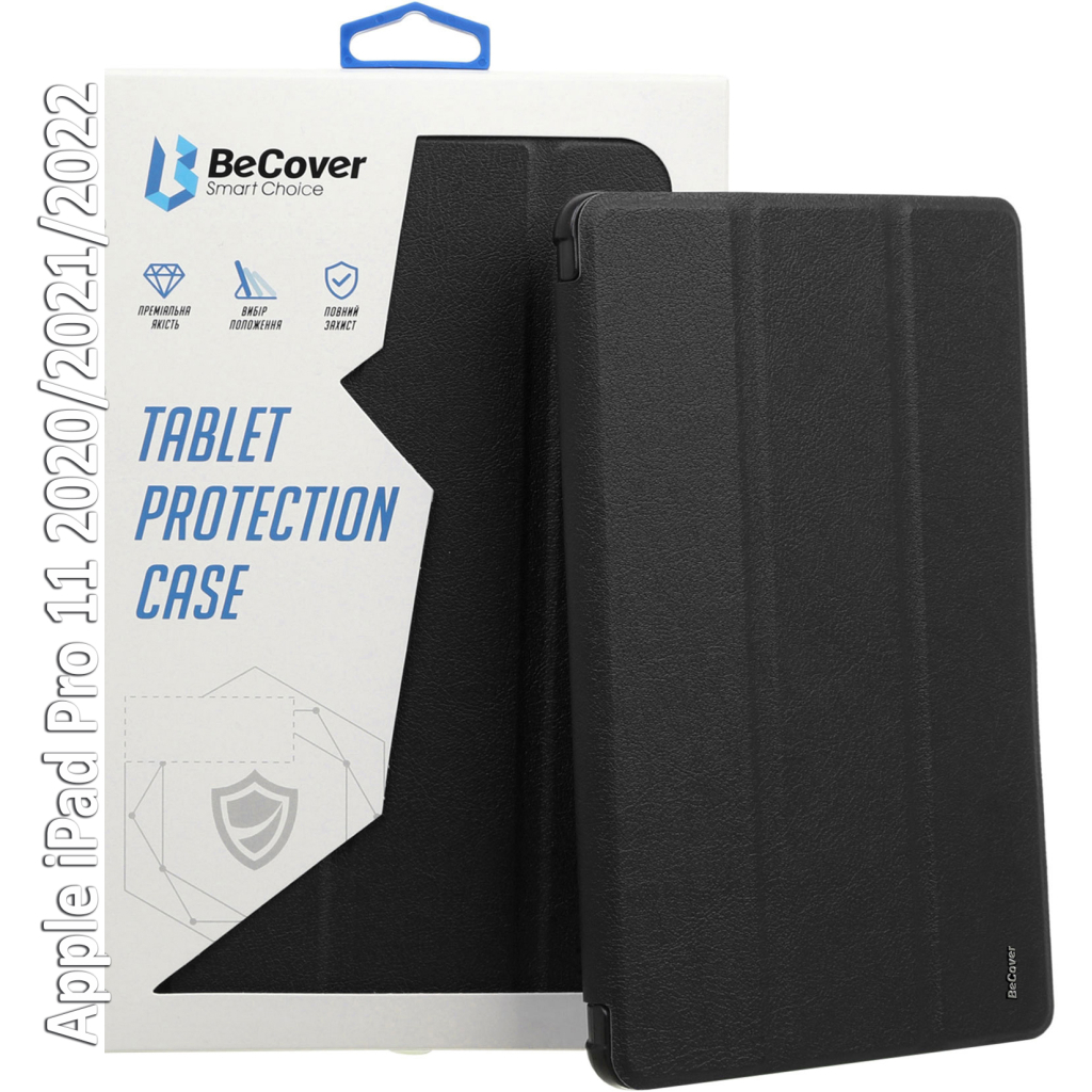 Чохол до планшета BeCover Tri Fold Soft TPU Silicone Apple iPad Pro 11 2020/2021/2022 Black (709710) - зображення 1