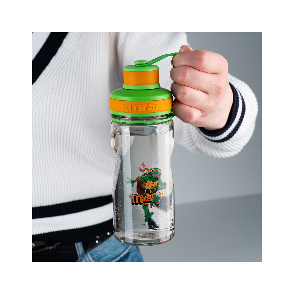 Поїльник-непроливайка Kite Ninja Turtles 500 мл, сіра (NT25-397) - зображення 6