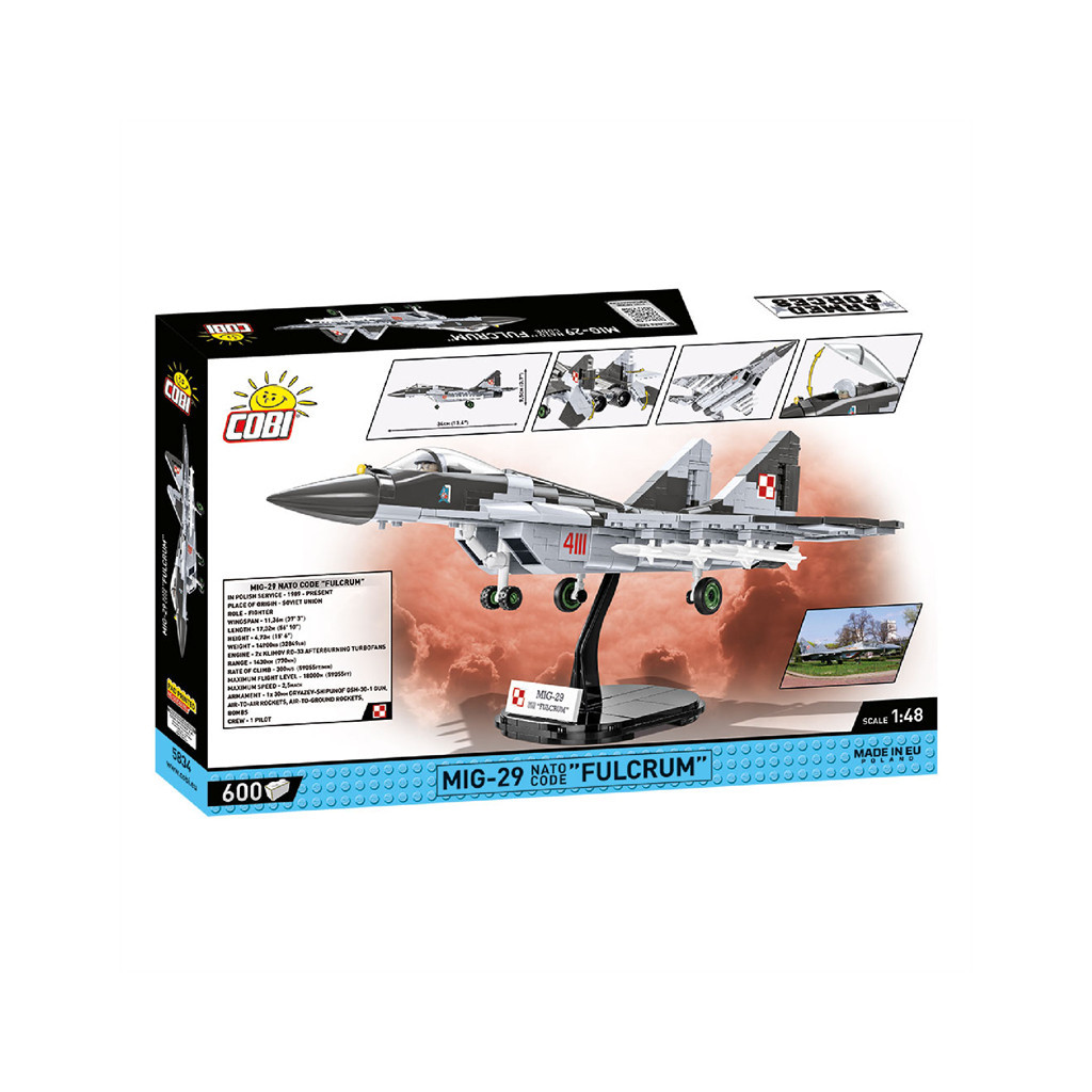 Конструктор Cobi Літак МіГ-29 Fulcrum, 600 деталей (COBI-5834) - зображення 2