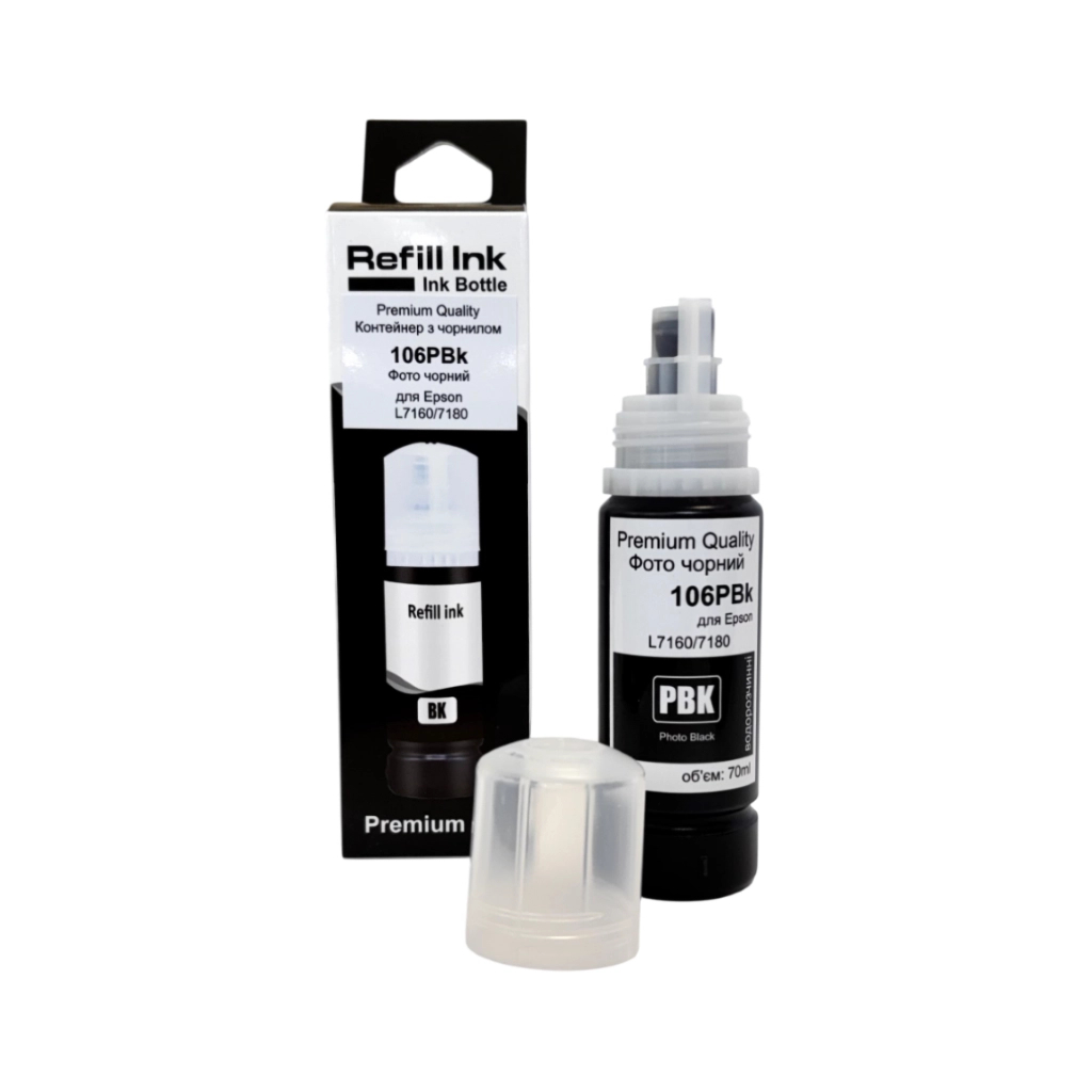Чорнило Premium Quality Epson 106 70мл Photo Black C13T00R140 (70264893) - зображення 1