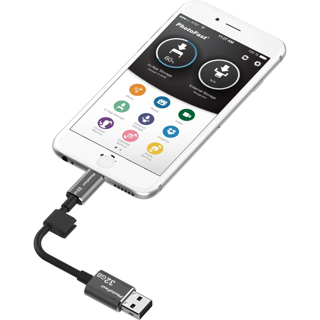 USB флеш накопичувач PhotoFast 32GB MemoriesCable Black USB 2.0 - Lightning (CABLEU2-32GB) - зображення 11