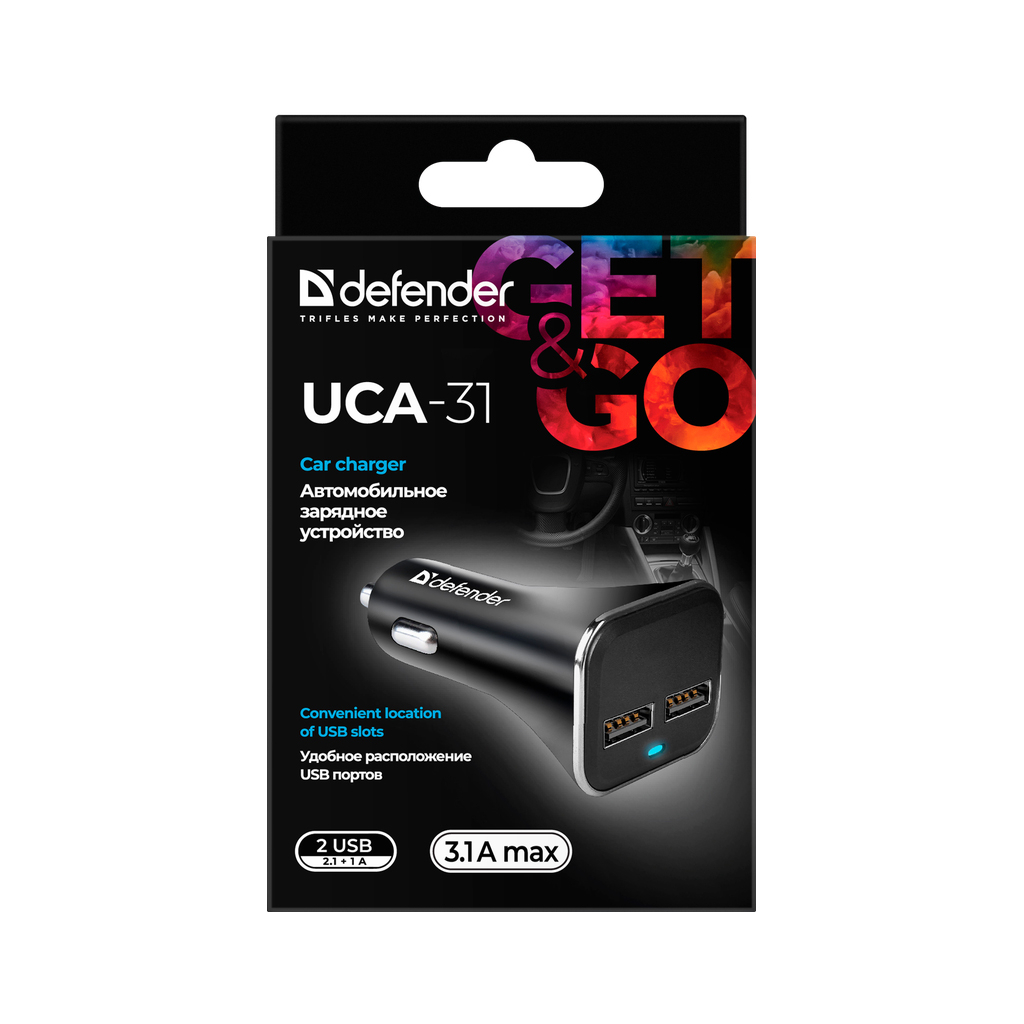 Зарядний пристрій Defender 2xUSB 15W (2xUSB-A) UCA-31 5V/3.1A (83597) - зображення 3