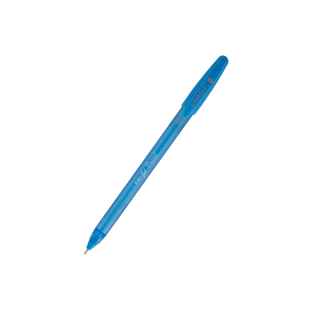 Ручка гелева Unimax набір Trigel Pastel, асорті пастельних кольорів 0.8 мм, 6 шт (UX-144) - зображення 1