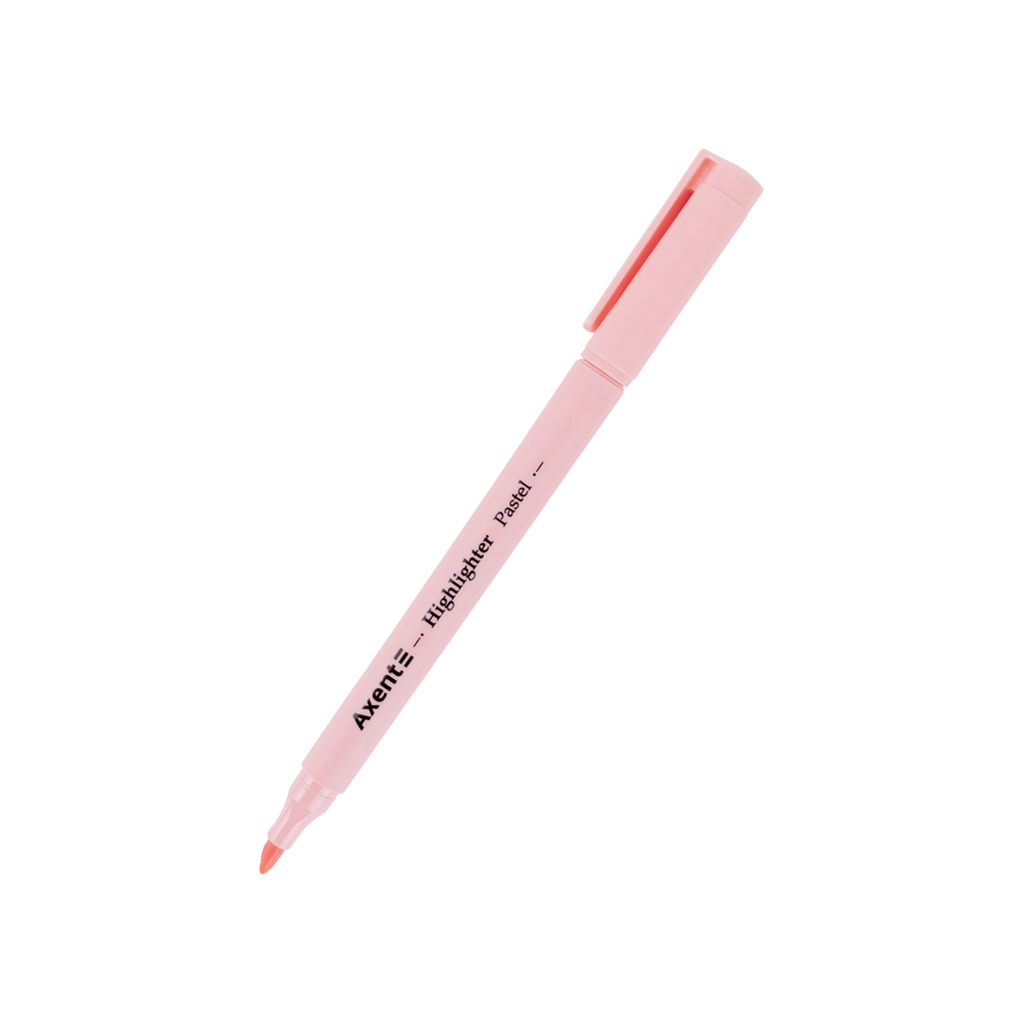 Маркер Axent Highlighter Pastel 2-4 мм клиноподібний рожевий (2533-10-A) - зображення 1