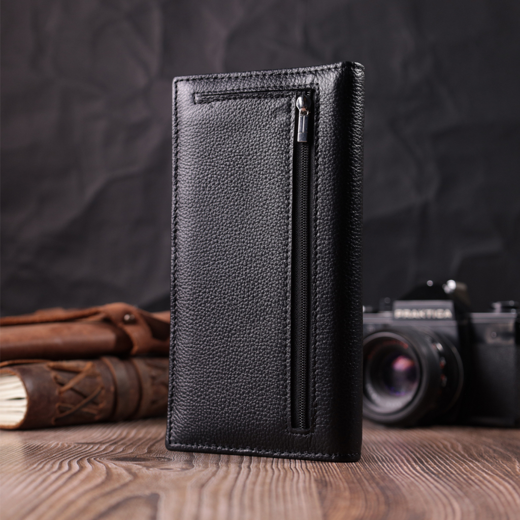 Гаманець ST Leather З натуральної шкіри Чорний (22538) - зображення 10